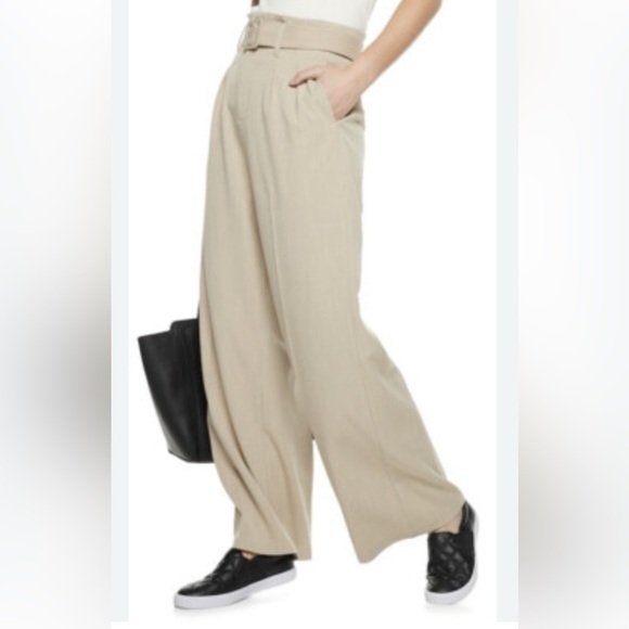 Nine West Tan Wide-Leg Pants - Picture 1 of 11